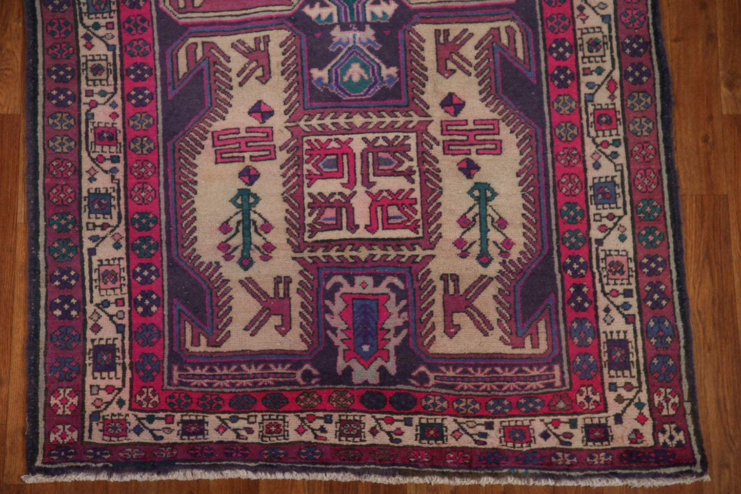 Handmade Meshkin Persian Runner Rug 4x10