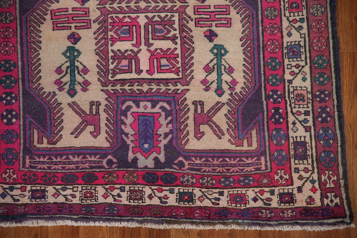 Handmade Meshkin Persian Runner Rug 4x10