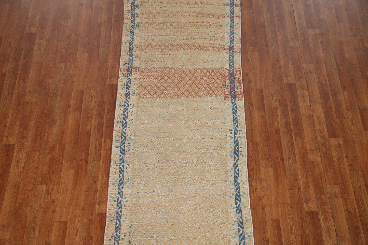 Distressed Botemir Persian Runner Rug 3x10