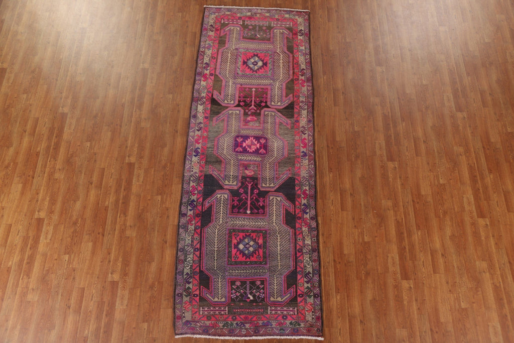 Vintage Meshkin Persian Runner Rug 4x11