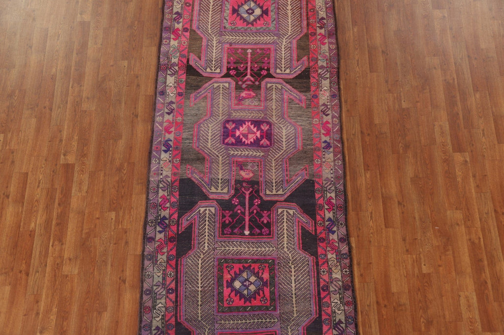 Vintage Meshkin Persian Runner Rug 4x11