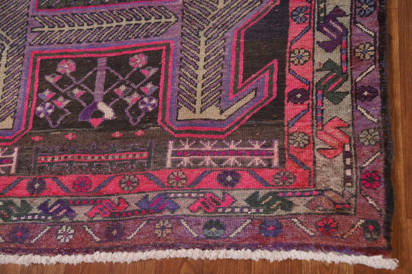 Vintage Meshkin Persian Runner Rug 4x11