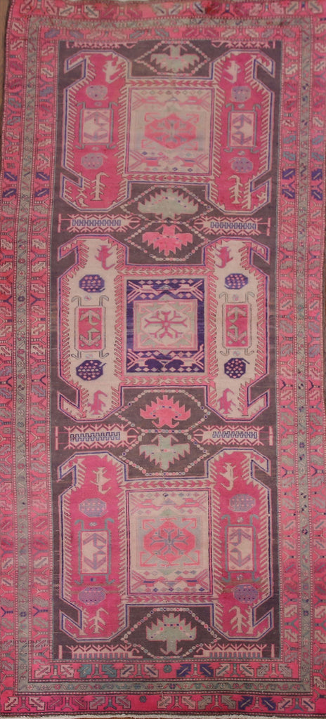 Vintage Meshkin Persian Runner Rug 4x9