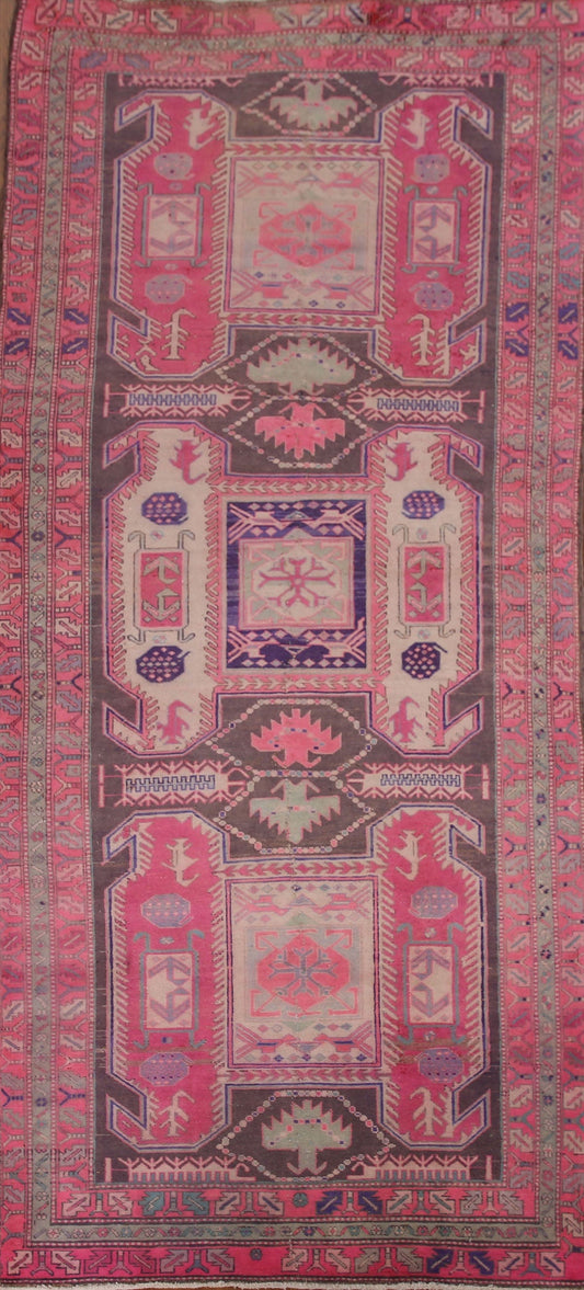 Vintage Meshkin Persian Runner Rug 4x9