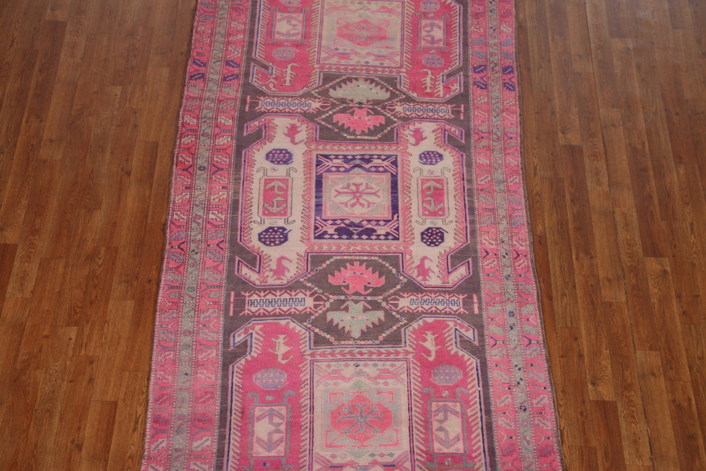 Vintage Meshkin Persian Runner Rug 4x9