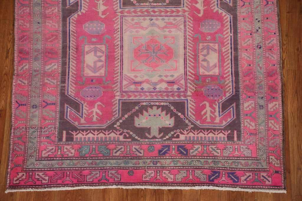 Vintage Meshkin Persian Runner Rug 4x9