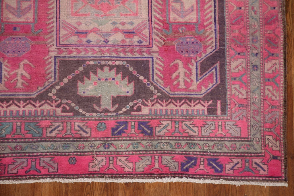 Vintage Meshkin Persian Runner Rug 4x9