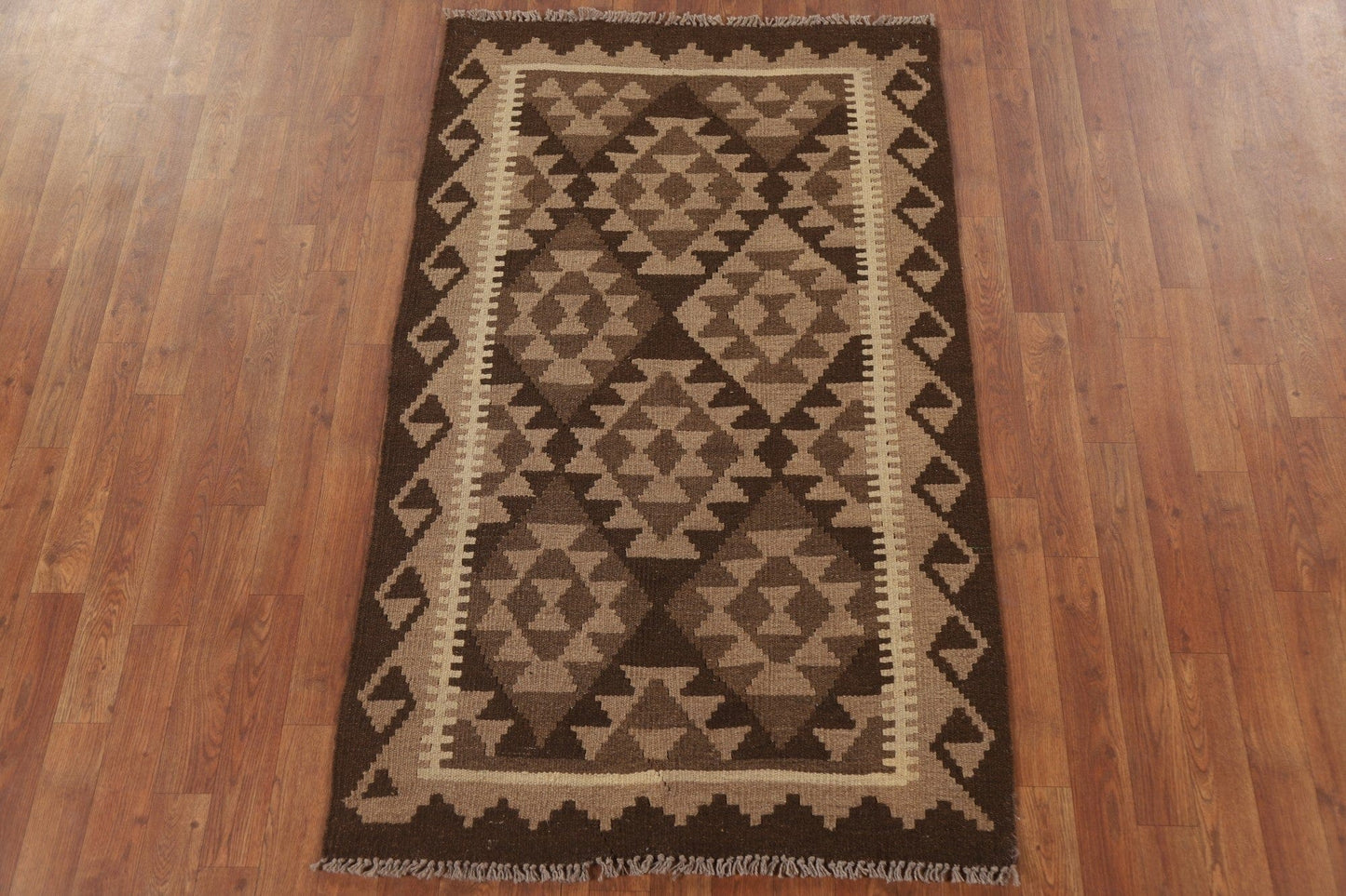 Kilim Reversible Wool Area Rug 3x5