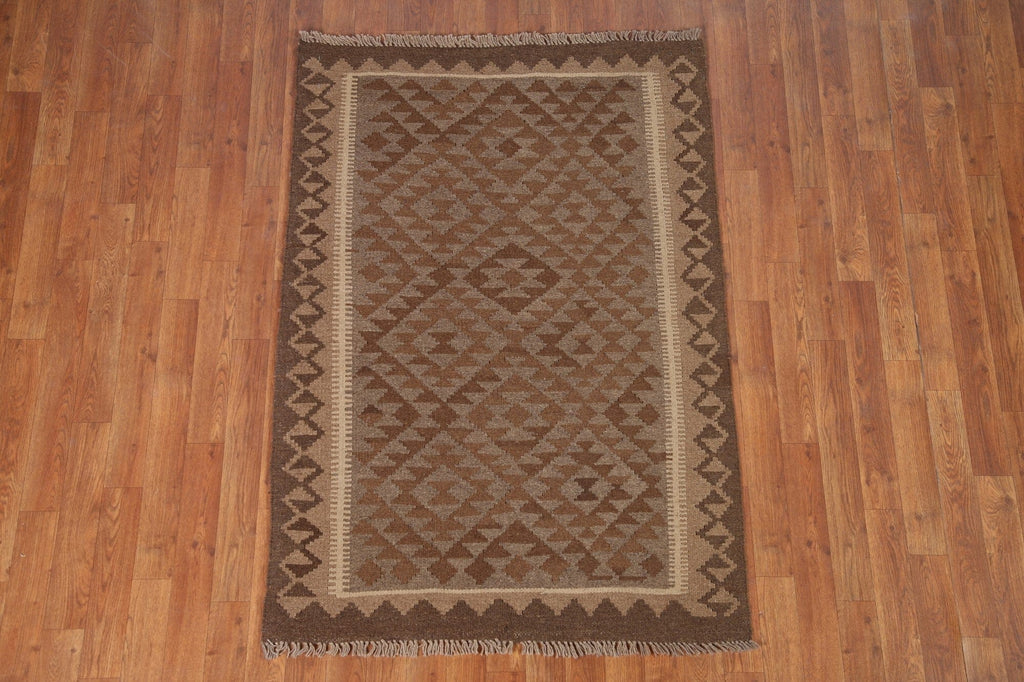 Reversible Wool Kilim Oriental Area Rug 3x5