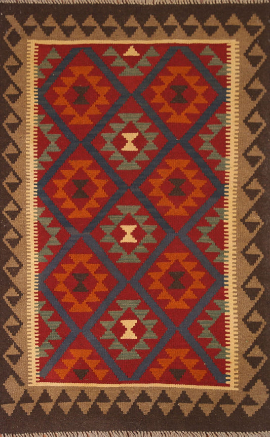 Geometric Kilim Oriental Area Rug 4x6