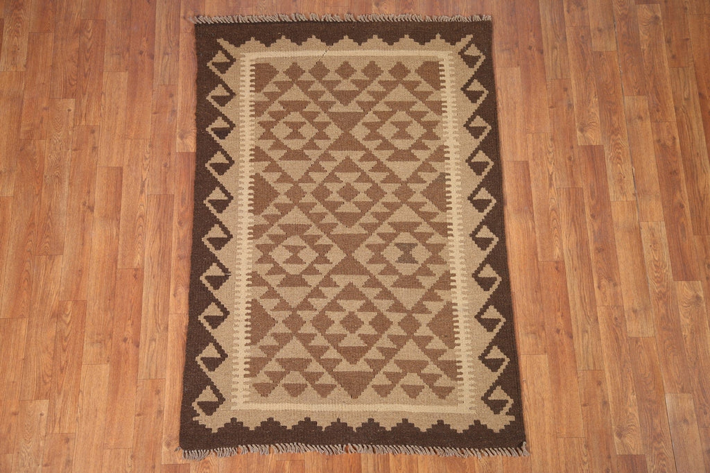 Reversible Wool Kilim Oriental Area Rug 3x5