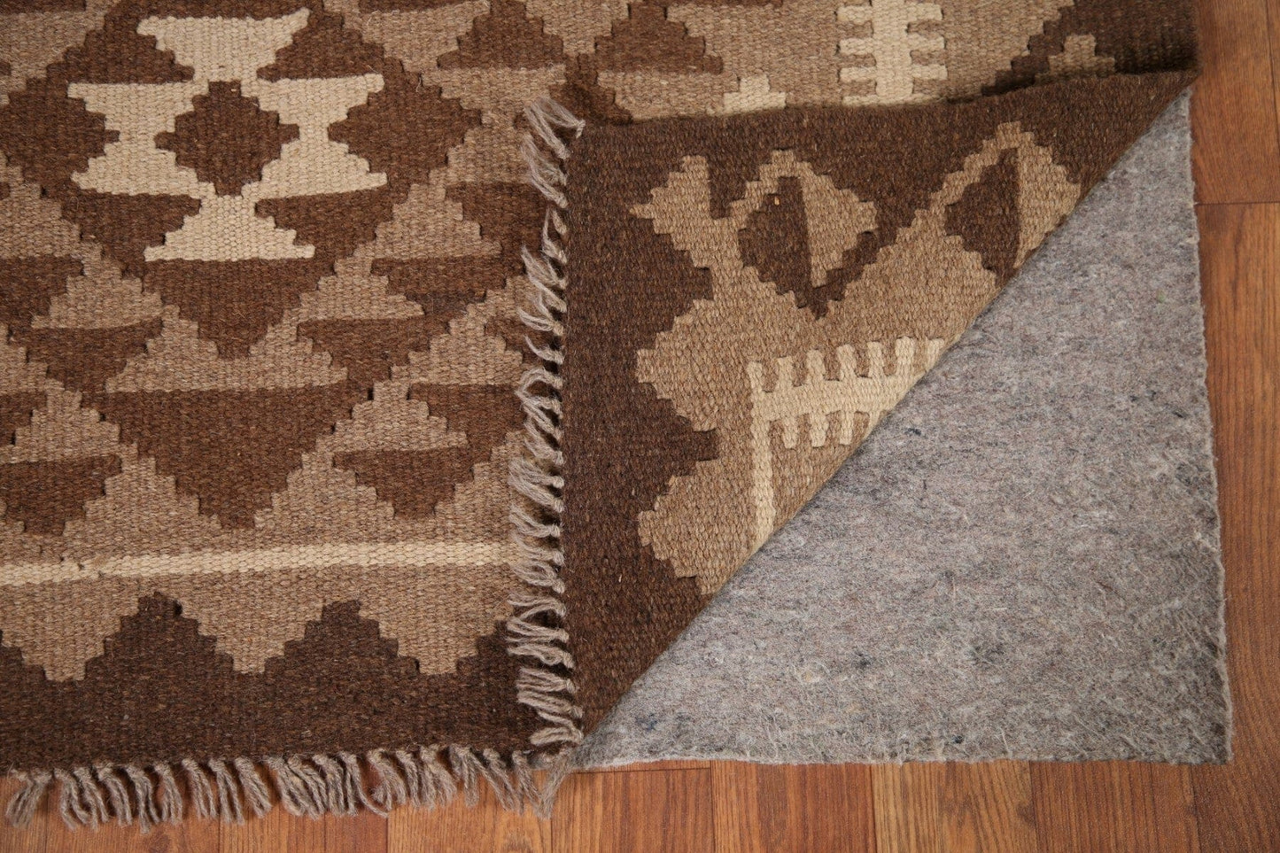 Brown Wool Kilim Oriental Area Rug 3x5