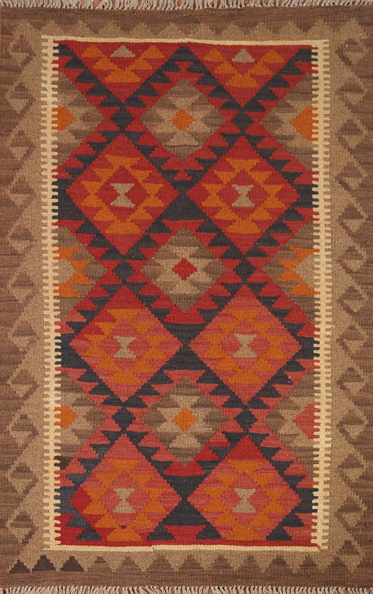 Kilim Reversible Wool Area Rug 3x5