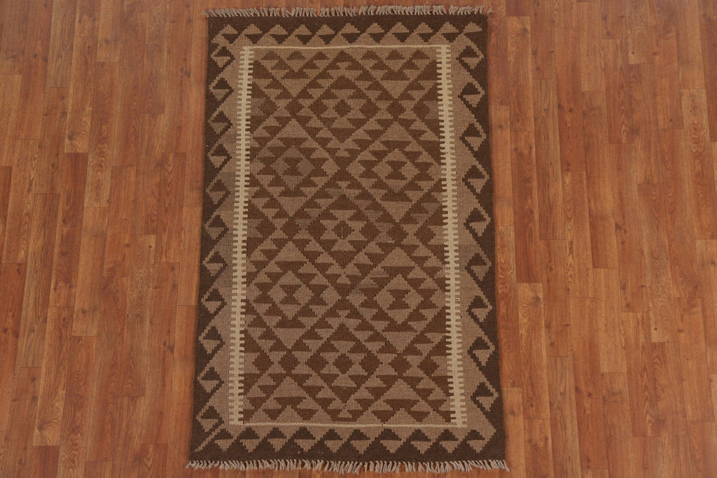 Reversible Wool Kilim Oriental Area Rug 3x5