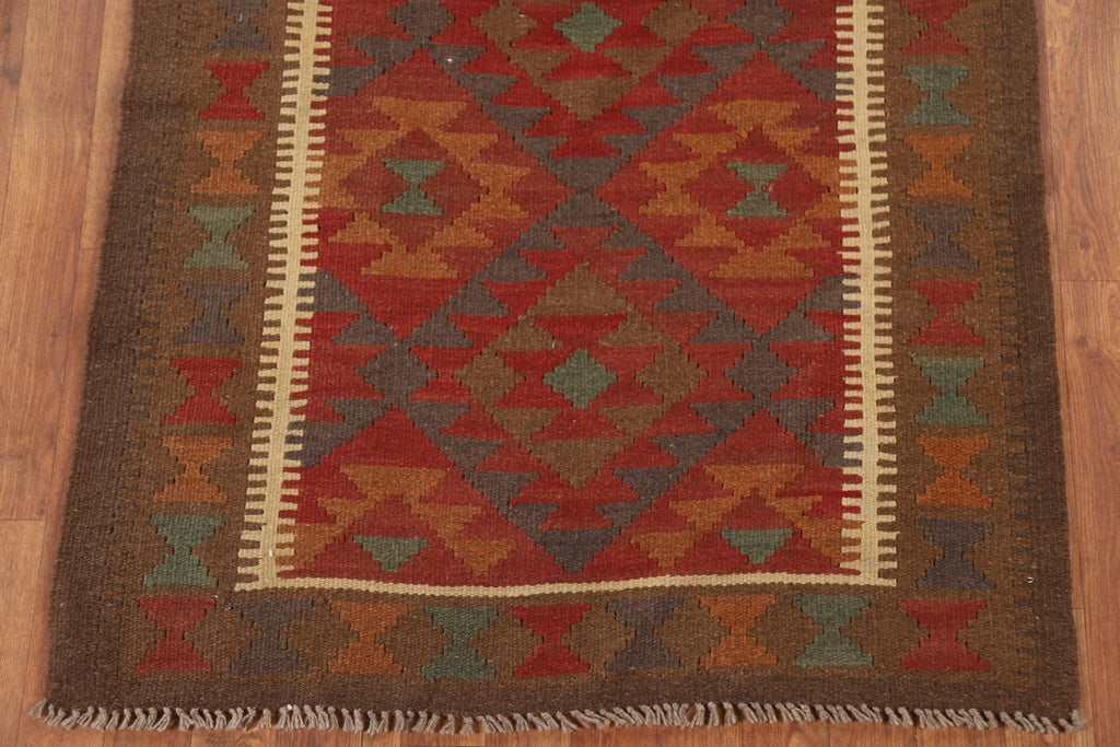 Reversible Wool Kilim Oriental Area Rug 3x5