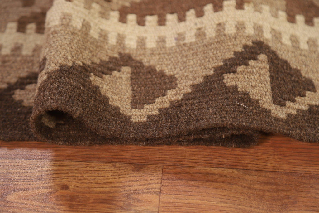 Brown Kilim Reversible Area Rug 3x5