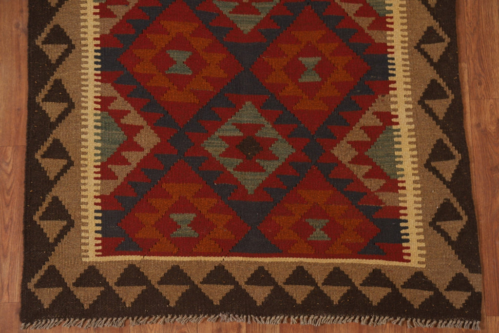 Reversible Wool Kilim Oriental Area Rug 4x6