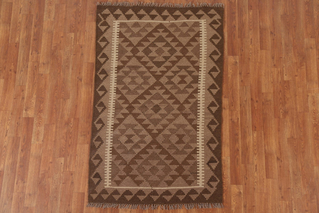 Kilim Reversible Wool Area Rug 3x5