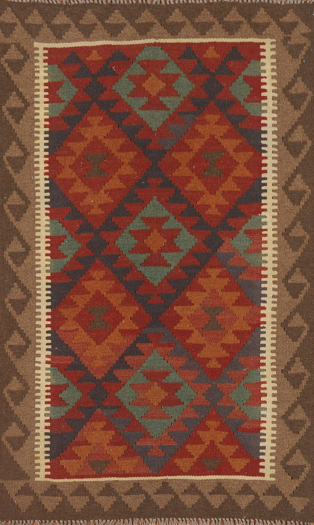 Geometric Kilim Reversible Area Rug 3x5