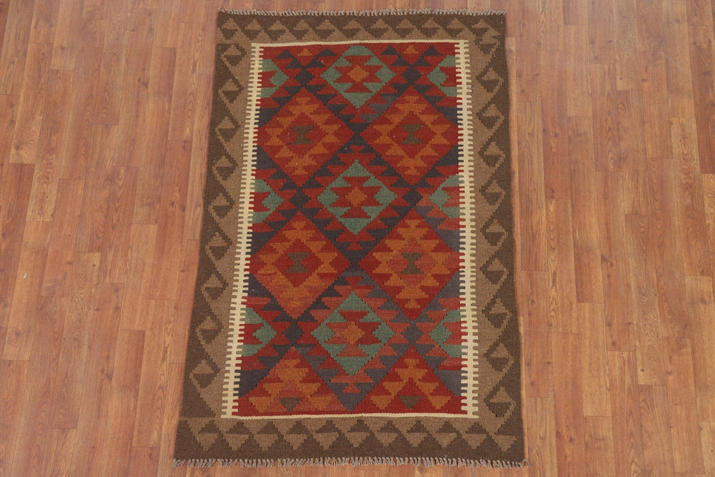 Geometric Kilim Reversible Area Rug 3x5