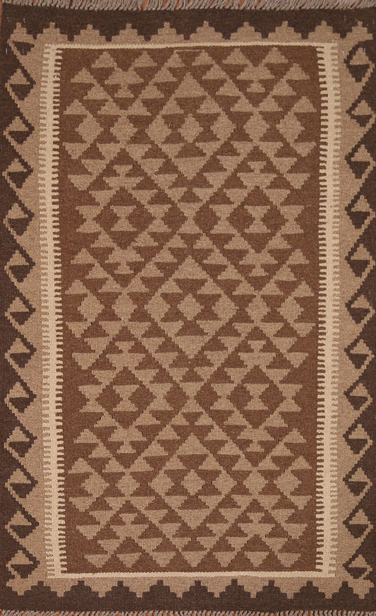 Geometric Kilim Reversible Area Rug 3x5