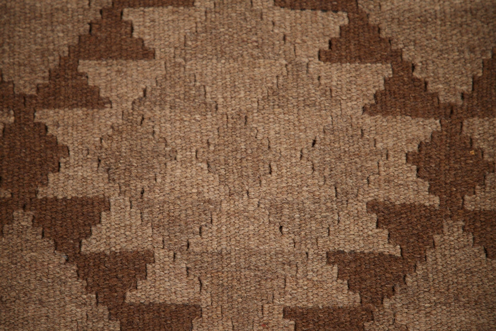 Reversible Brown Kilim Oriental Area Rug 3x5