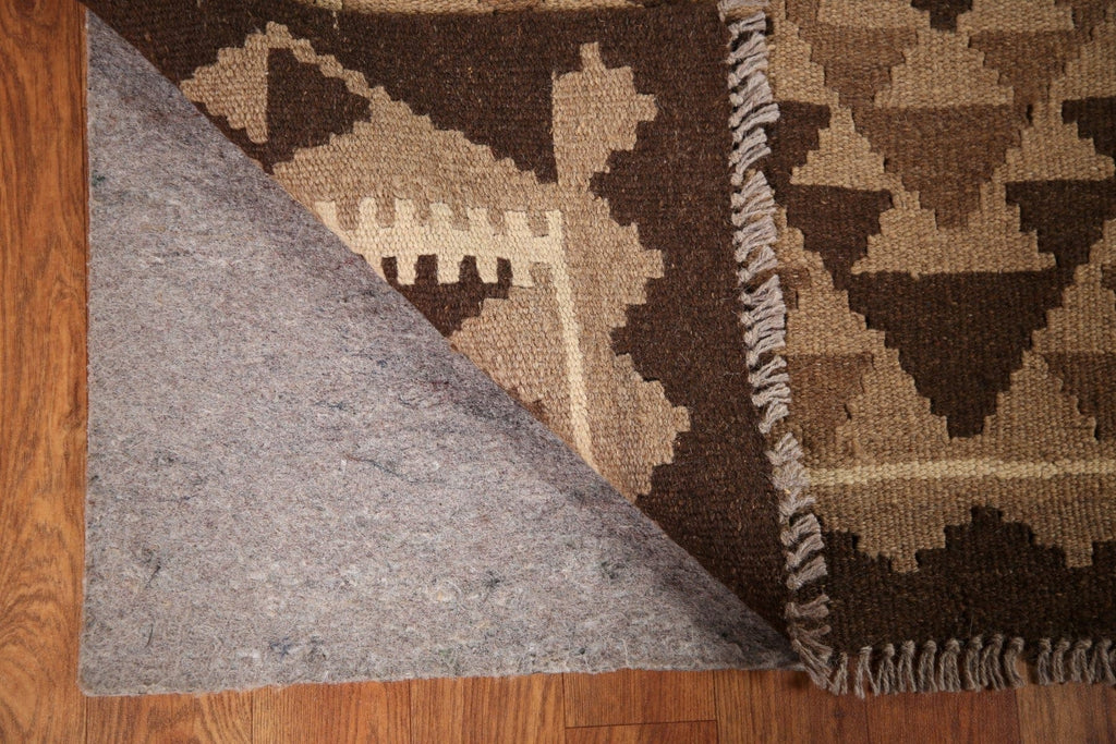 Brown Wool Kilim Oriental Area Rug 3x5