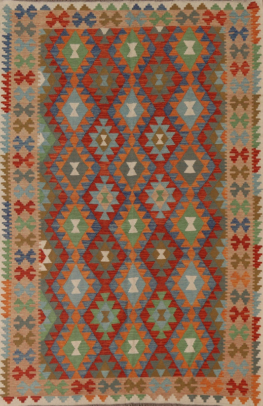 Colorful Kilim Reversible Area Rug 6x8