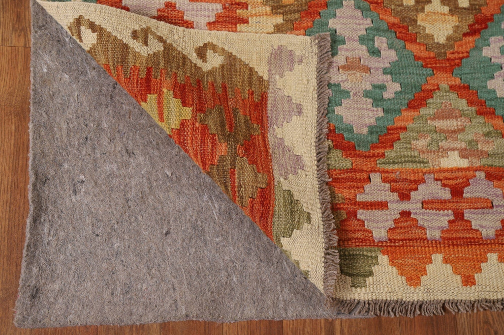 Colorful Reversible Kilim Oriental Area Rug 6x8