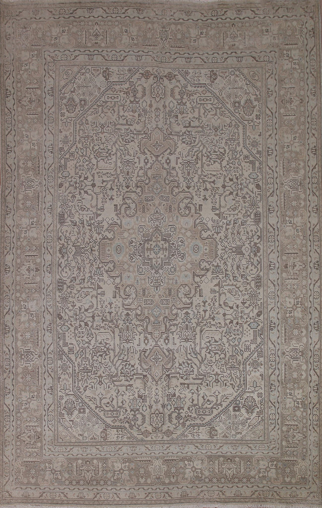 Distressed Tabriz Persian Area Rug 7x10