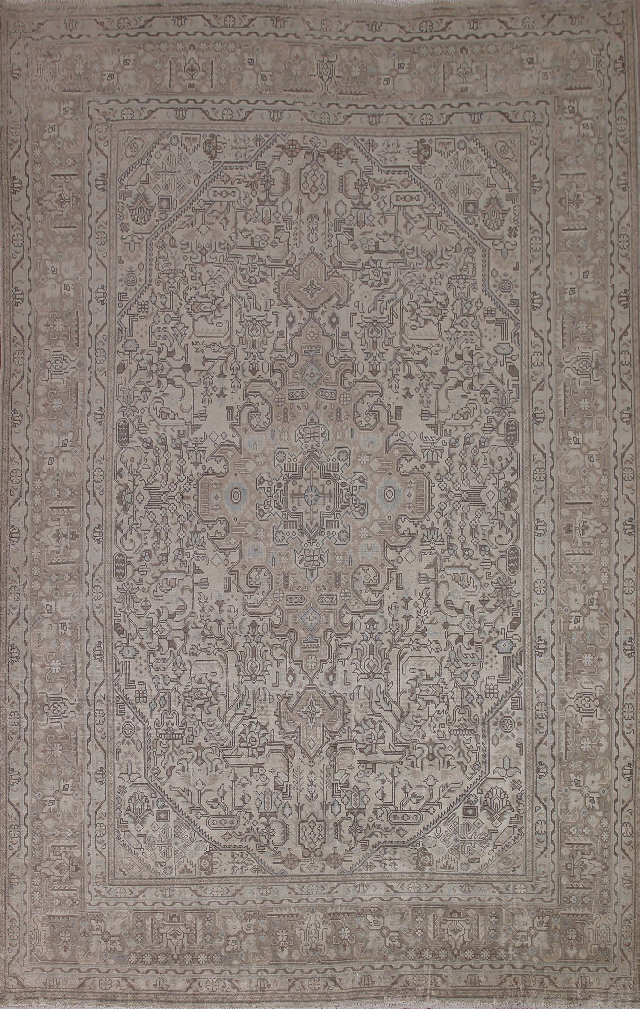 Distressed Tabriz Persian Area Rug 7x10