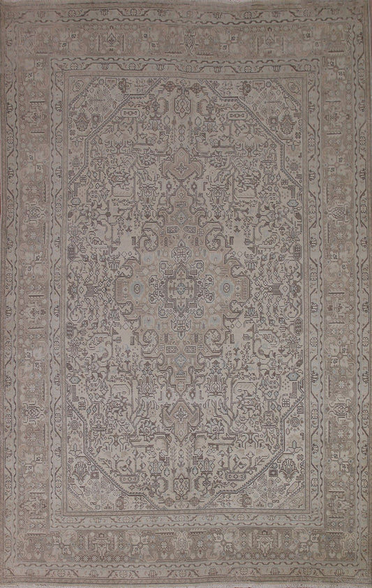 Distressed Tabriz Persian Area Rug 7x10