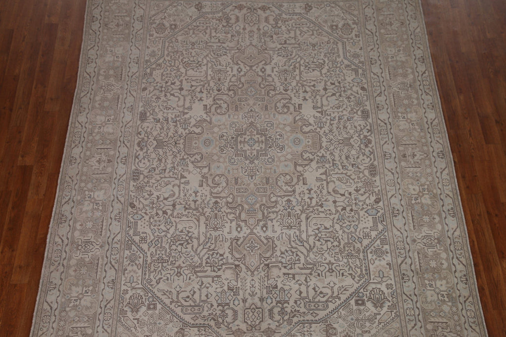 Distressed Tabriz Persian Area Rug 7x10