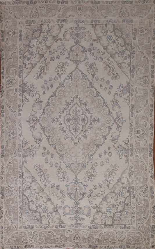 Distressed Tabriz Persian Area Rug 6x9