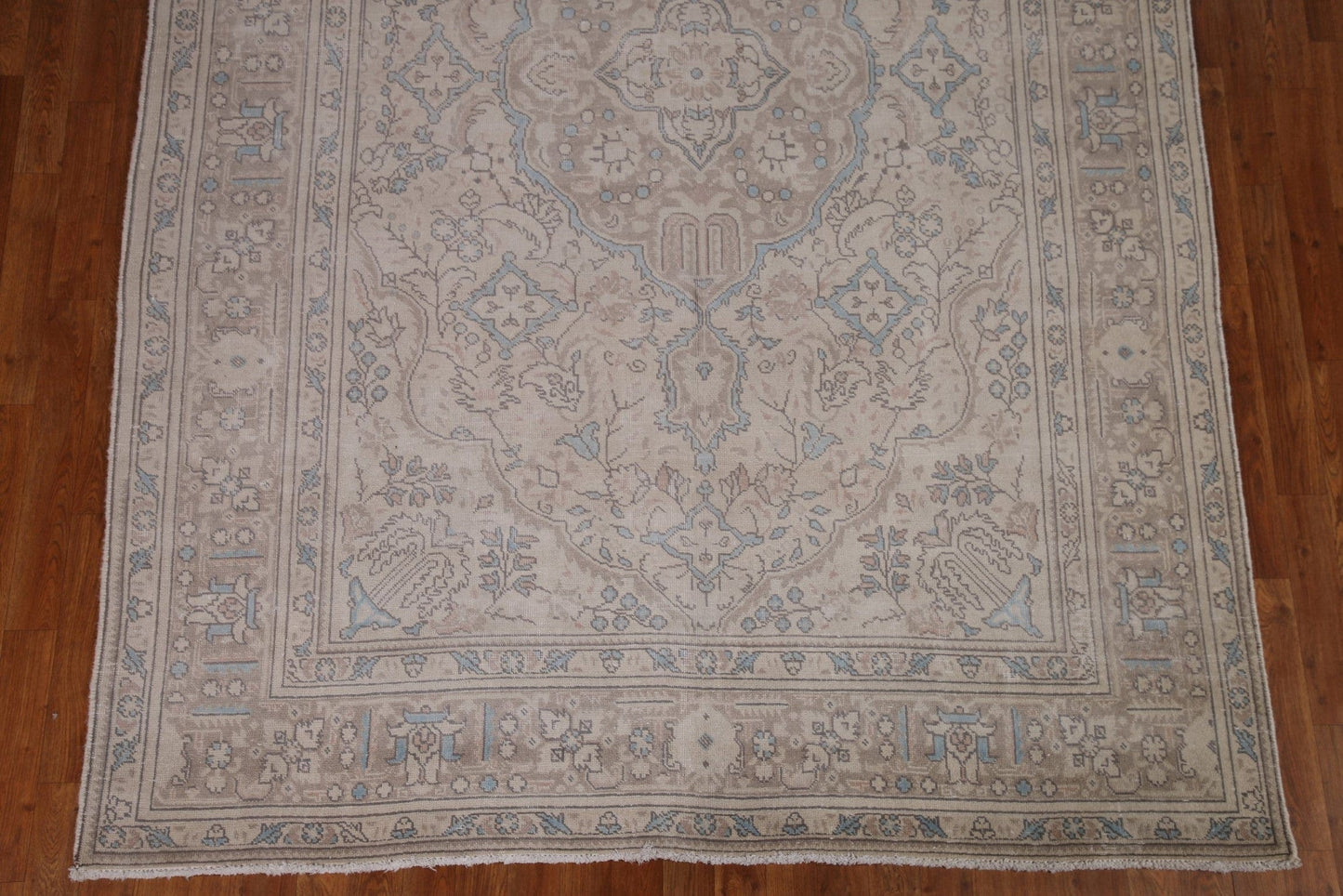 Distressed Muted Tabriz Persian Area Rug 7x10