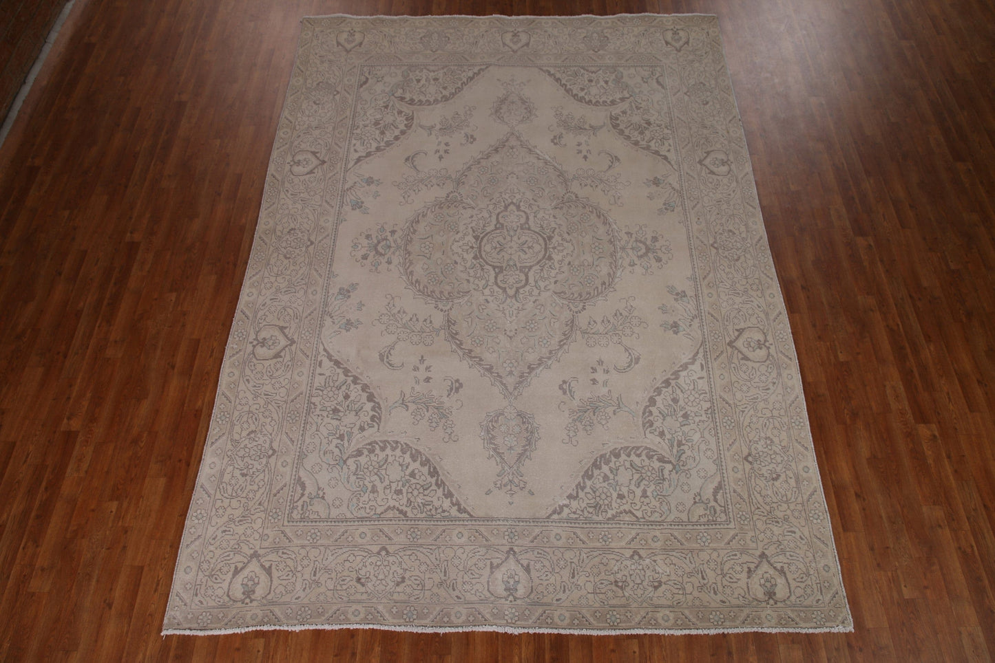 Distressed Floral Tabriz Persian Area Rug 8x11