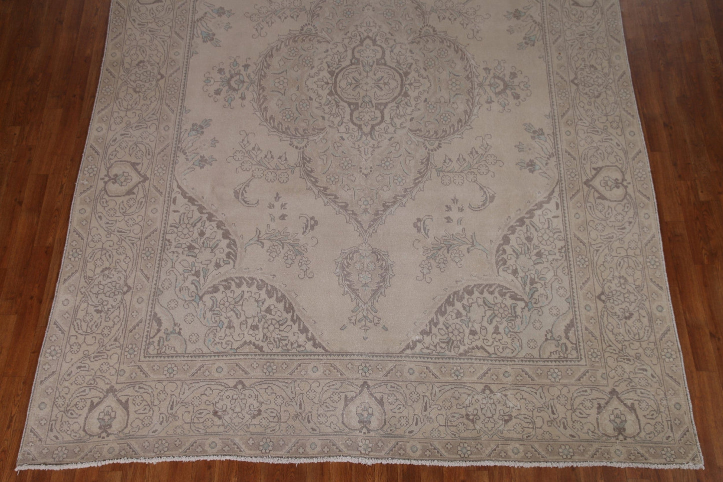 Distressed Floral Tabriz Persian Area Rug 8x11