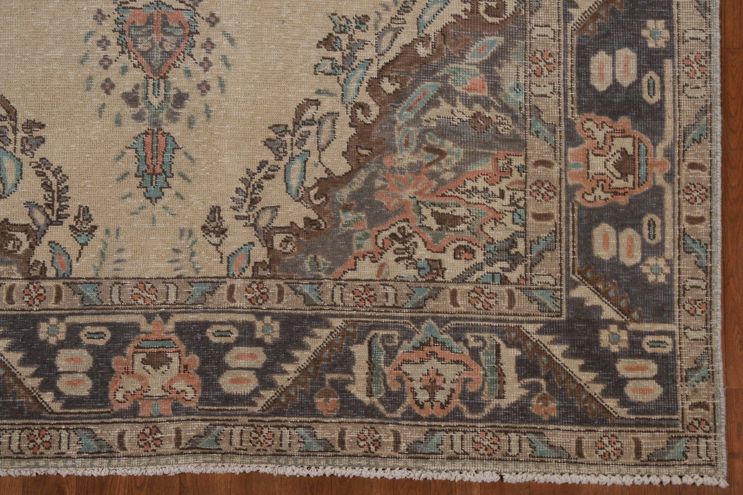 Distressed Wool Tabriz Persian Area Rug 6x9