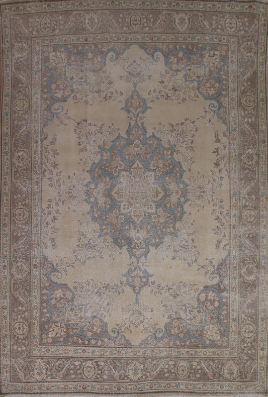 Distressed Tabriz Persian Area Rug 10x12