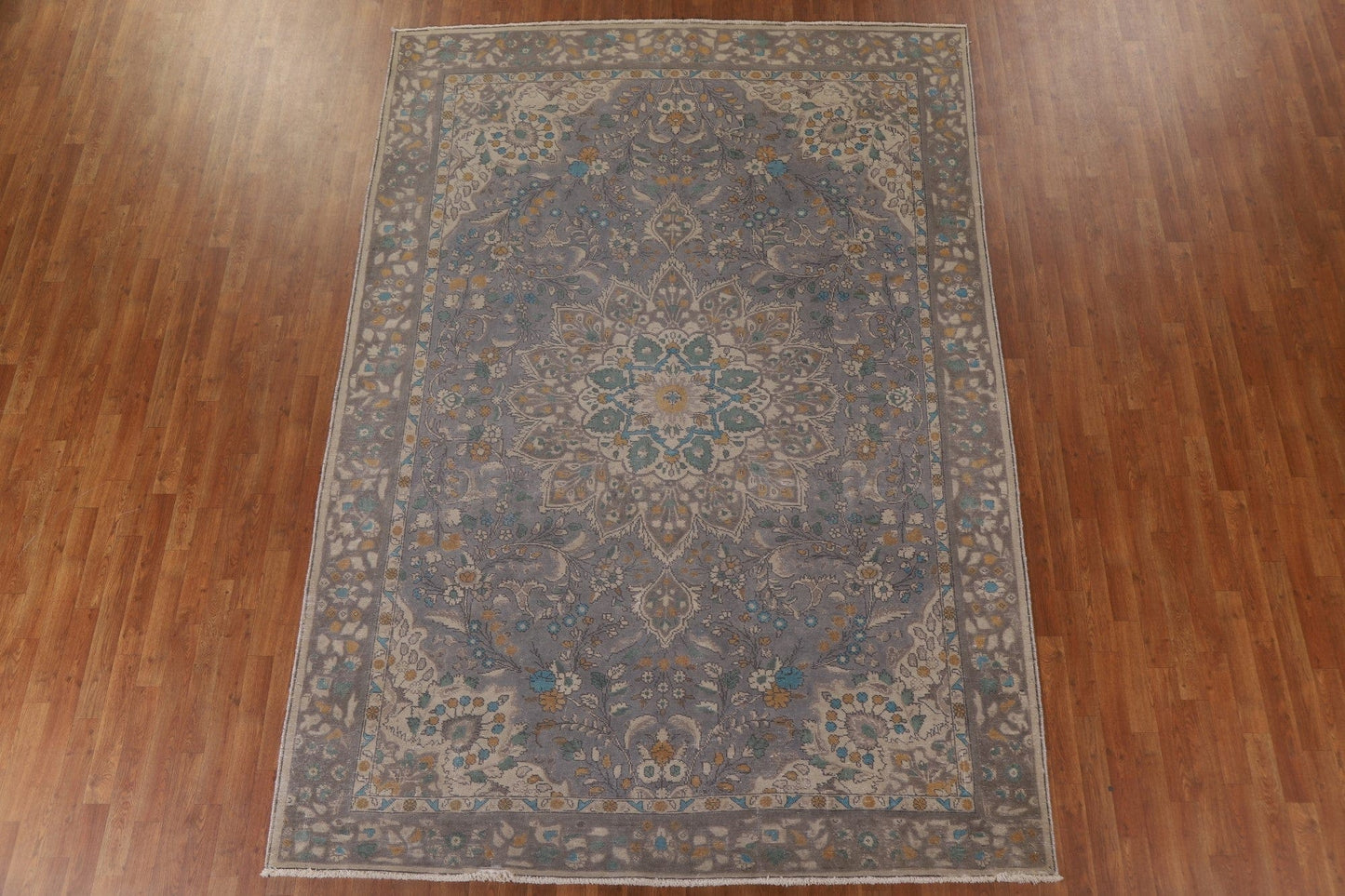 Distressed Over-Dyed Tabriz Persian Area Rug 8x11