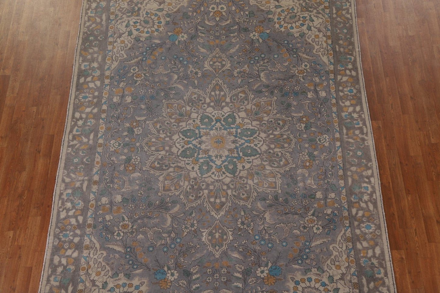 Distressed Over-Dyed Tabriz Persian Area Rug 8x11