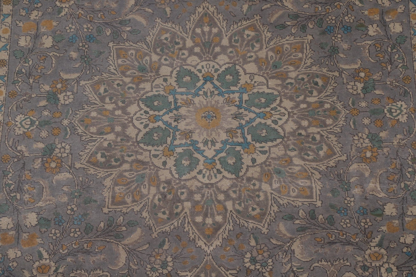 Distressed Over-Dyed Tabriz Persian Area Rug 8x11