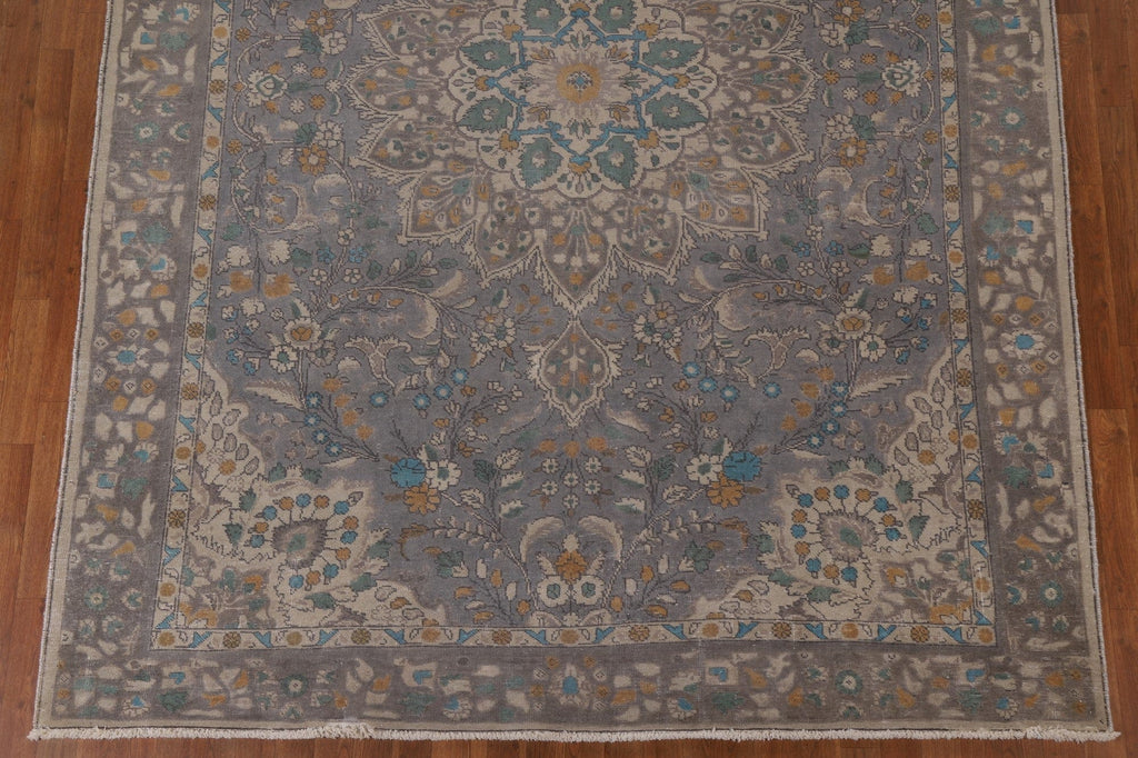 Distressed Over-Dyed Tabriz Persian Area Rug 8x11