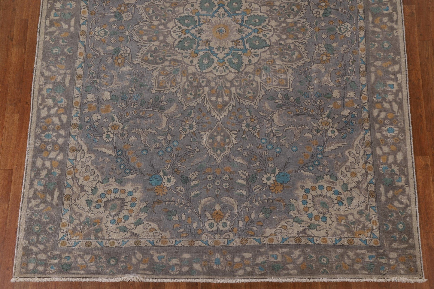 Distressed Over-Dyed Tabriz Persian Area Rug 8x11