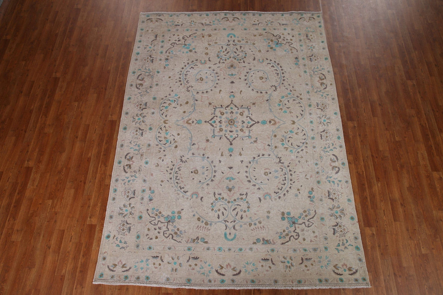 Distressed Tabriz Persian Area Rug 7x10