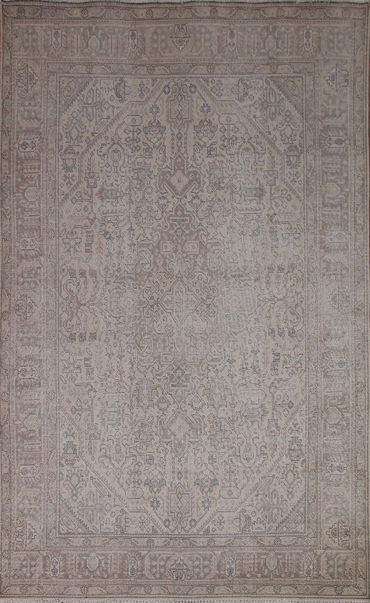 Distressed Tabriz Persian Area Rug 6x10