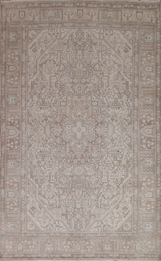 Distressed Tabriz Persian Area Rug 6x10