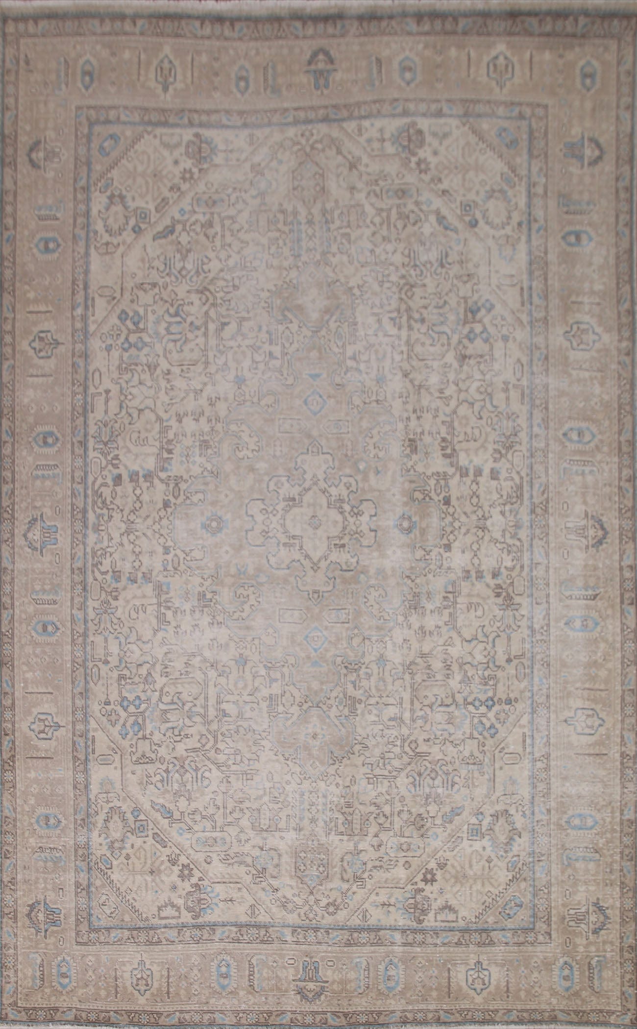 Distressed Tabriz Persian Area Rug 7x10