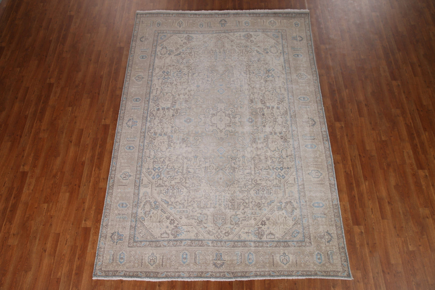 Distressed Tabriz Persian Area Rug 7x10