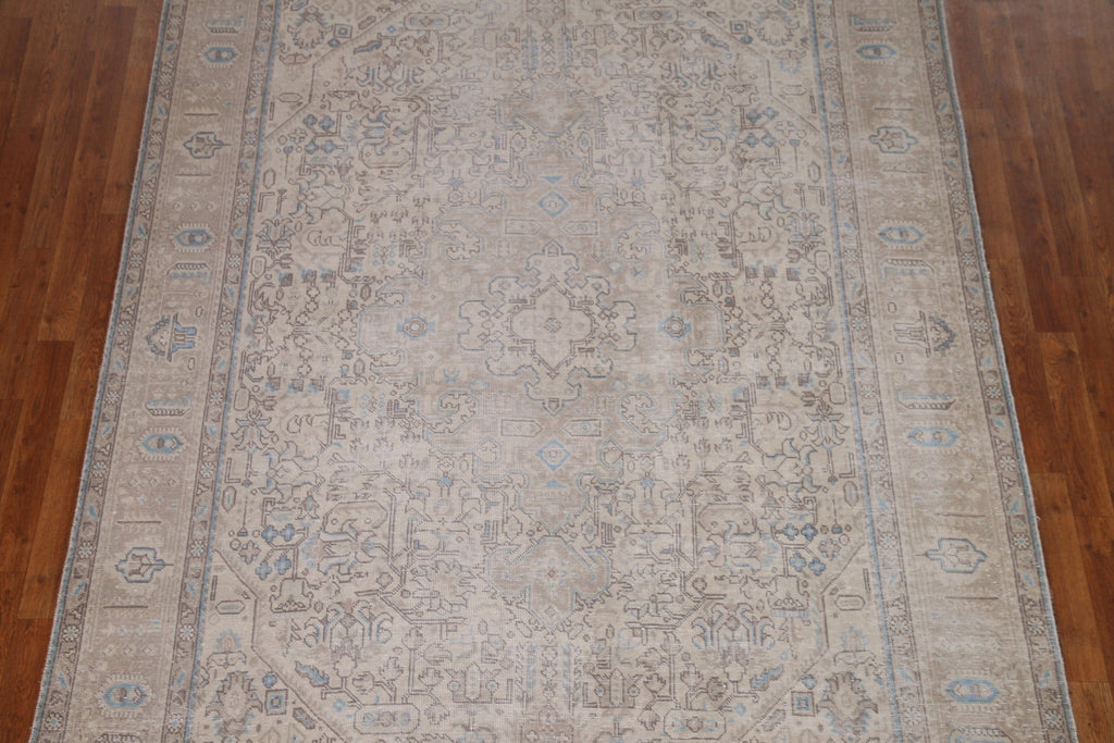 Distressed Tabriz Persian Area Rug 7x10